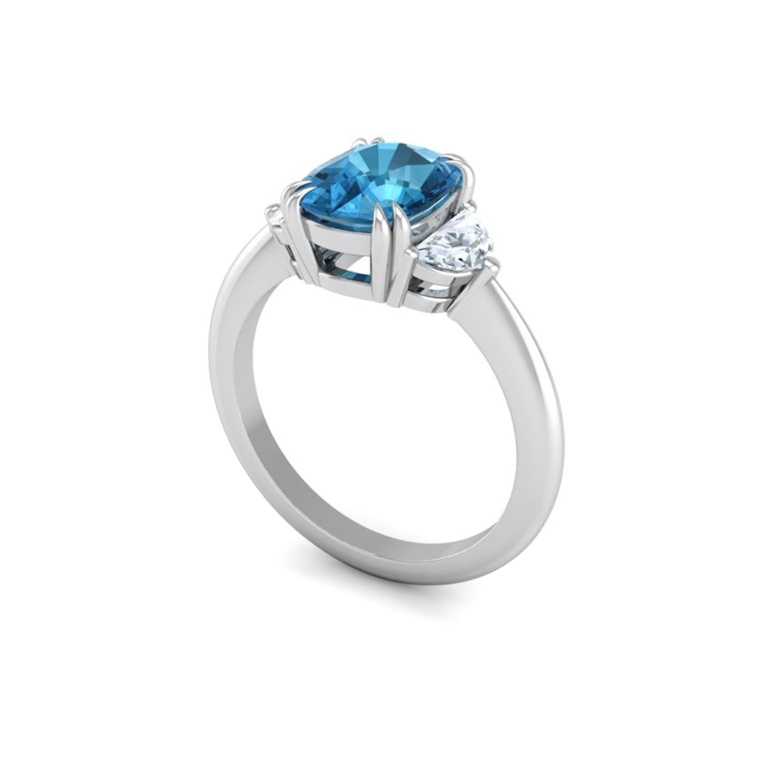 Lyra Half Moon Engagement Ring