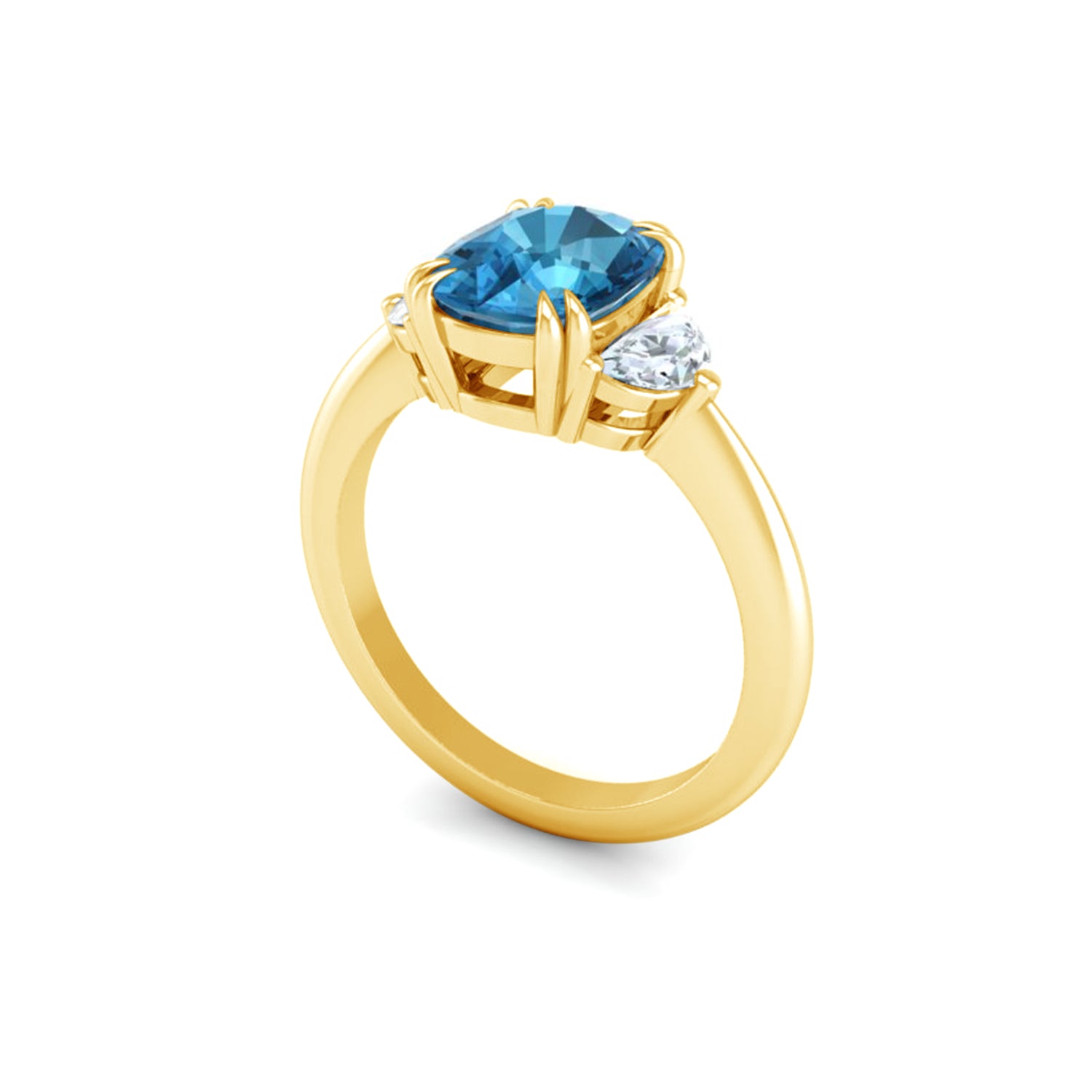 Lyra Half Moon Engagement Ring