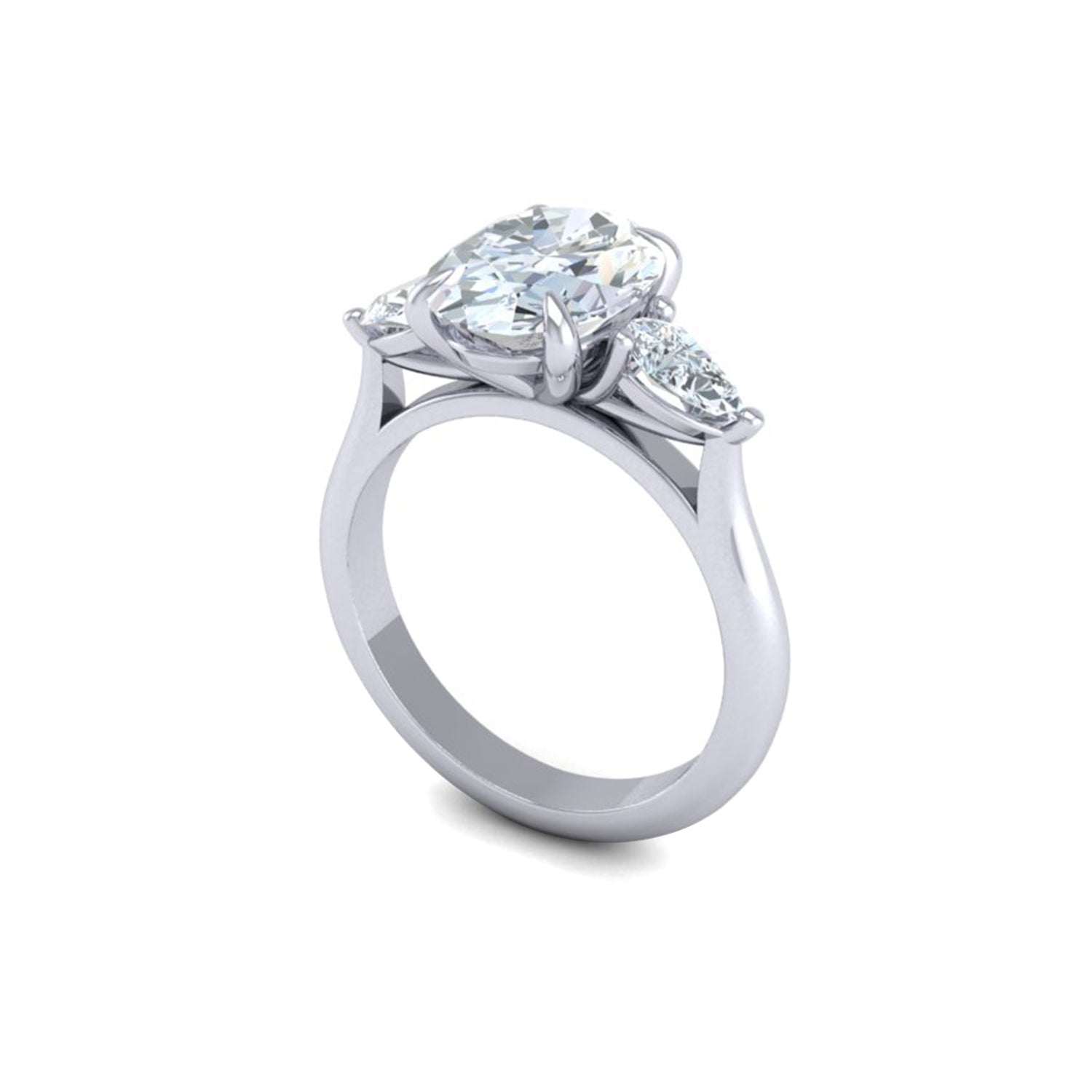 Ursa Oval Trilogy Engagement Ring