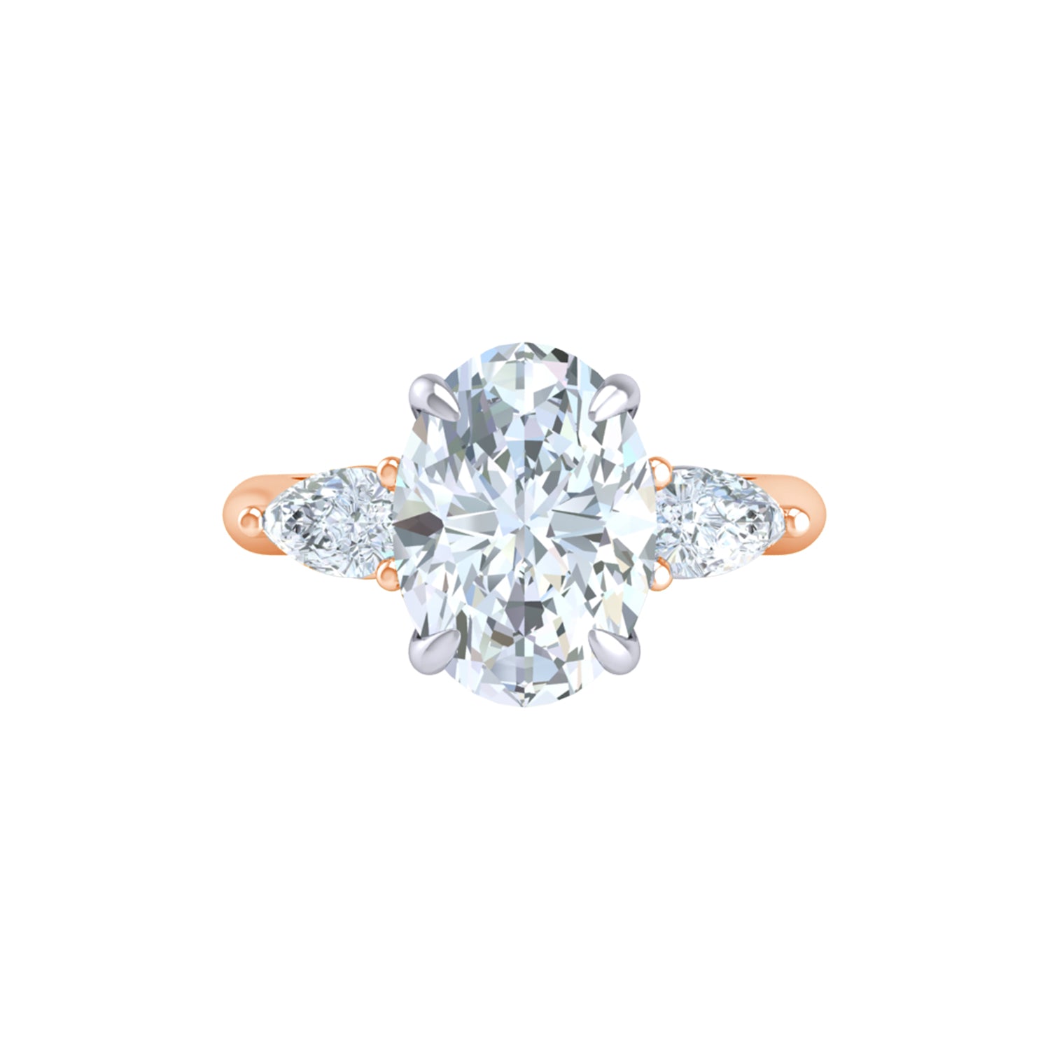 Ursa Oval Trilogy Engagement Ring
