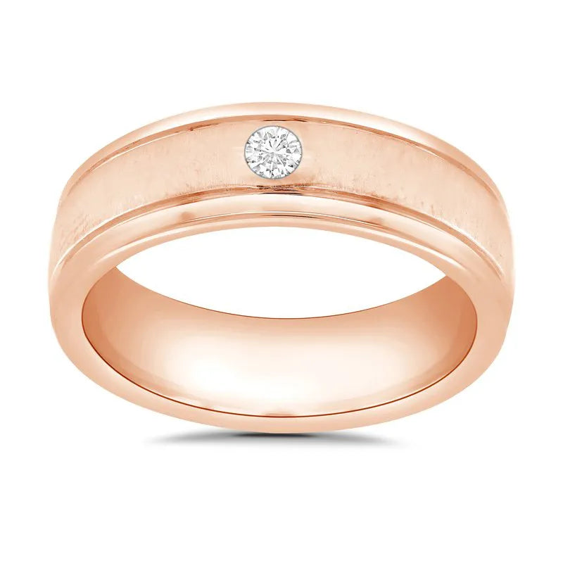 Mens Diamond Set Wedding Ring