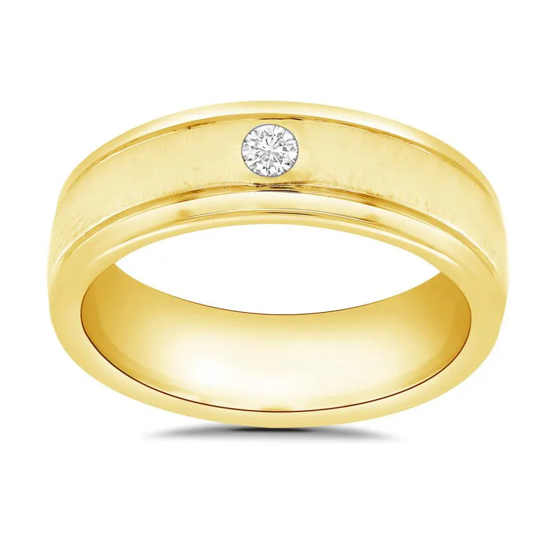 Mens Diamond Set Wedding Ring