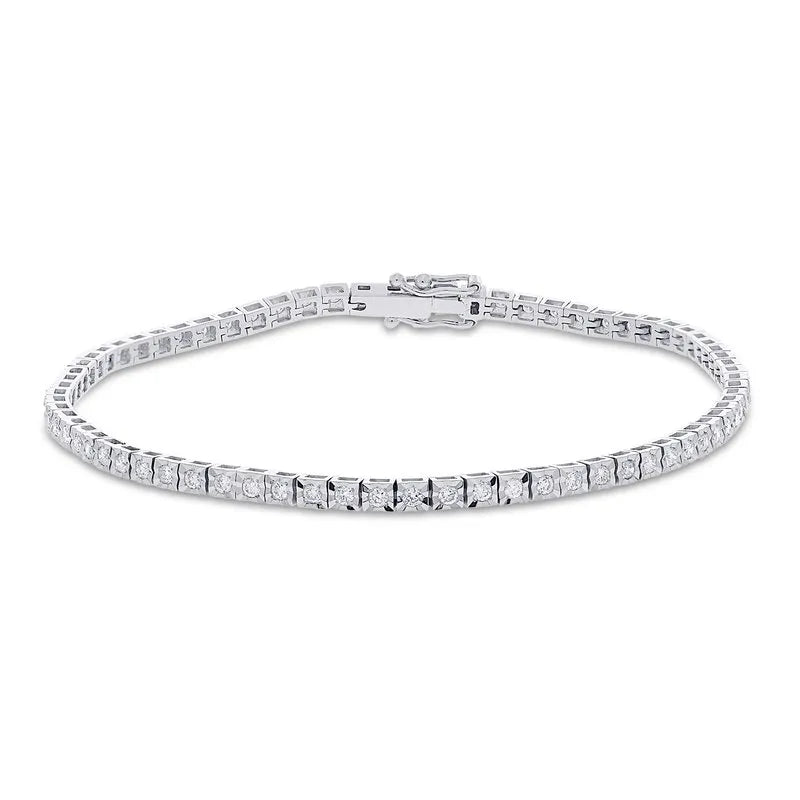 Illusion Diamond Tennis Bracelet