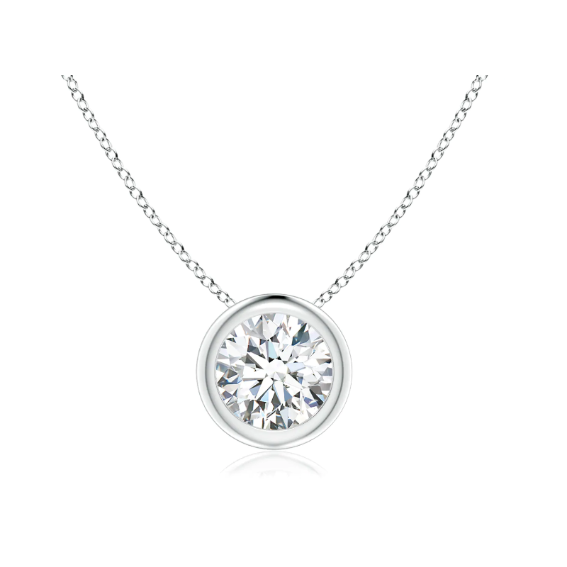 0.10ct Bezel Floating Diamond Necklace