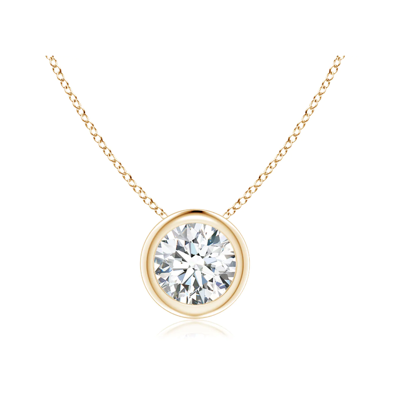 0.10ct Bezel Floating Diamond Necklace