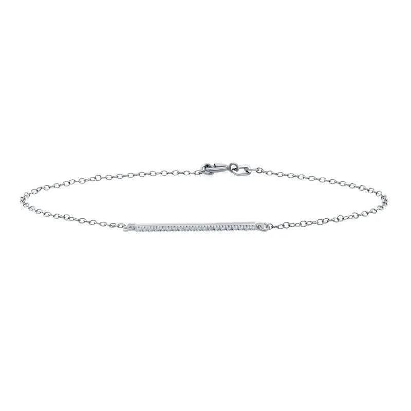 Dainty Diamond Bar Bracelet