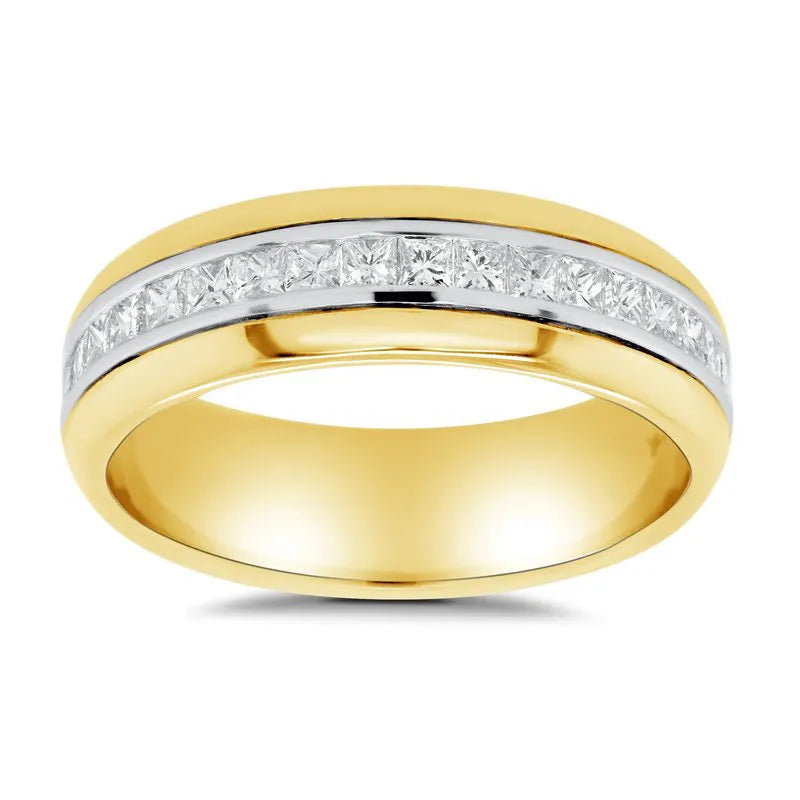 Channel Set Mens Diamond Wedding Ring