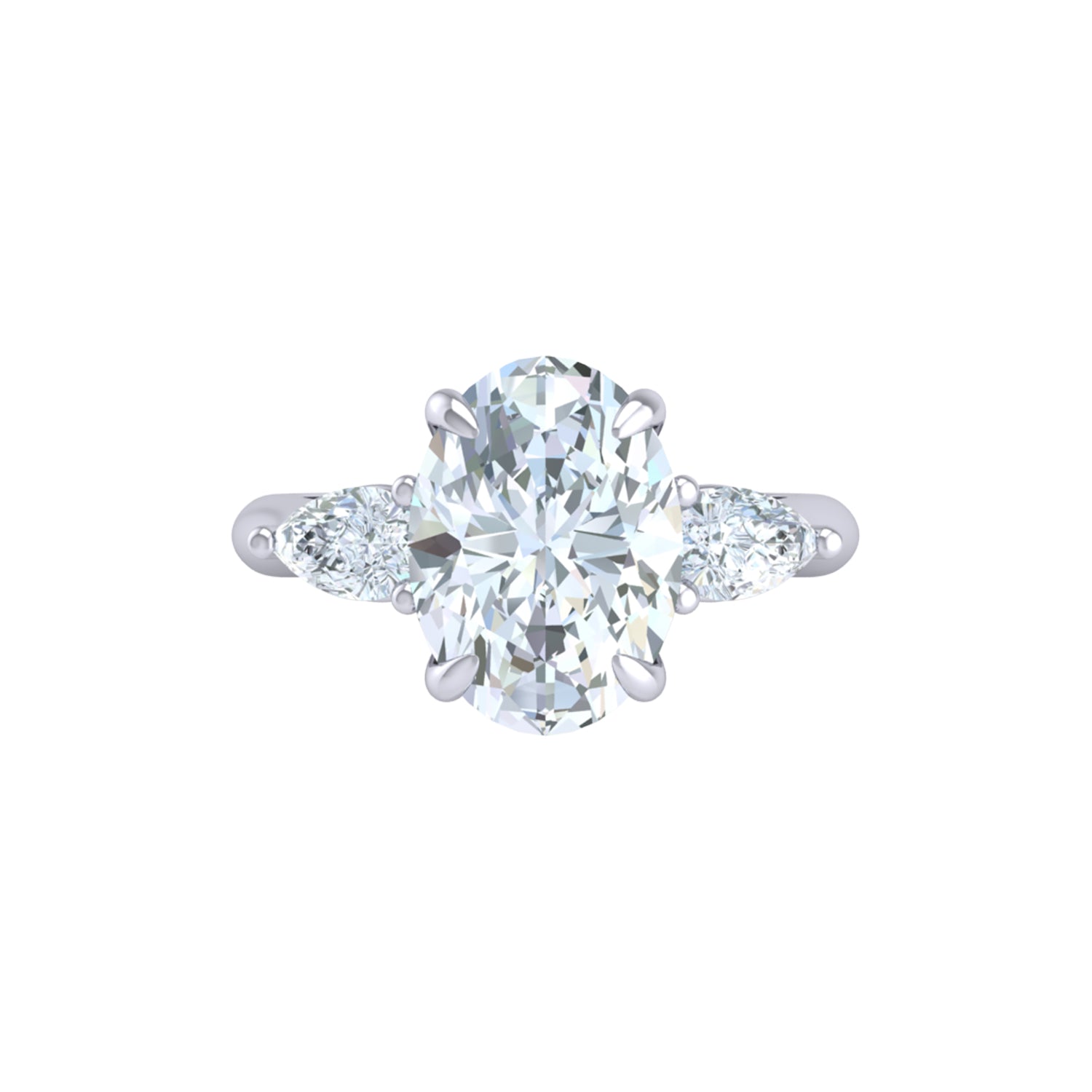 Ursa Oval Trilogy Engagement Ring