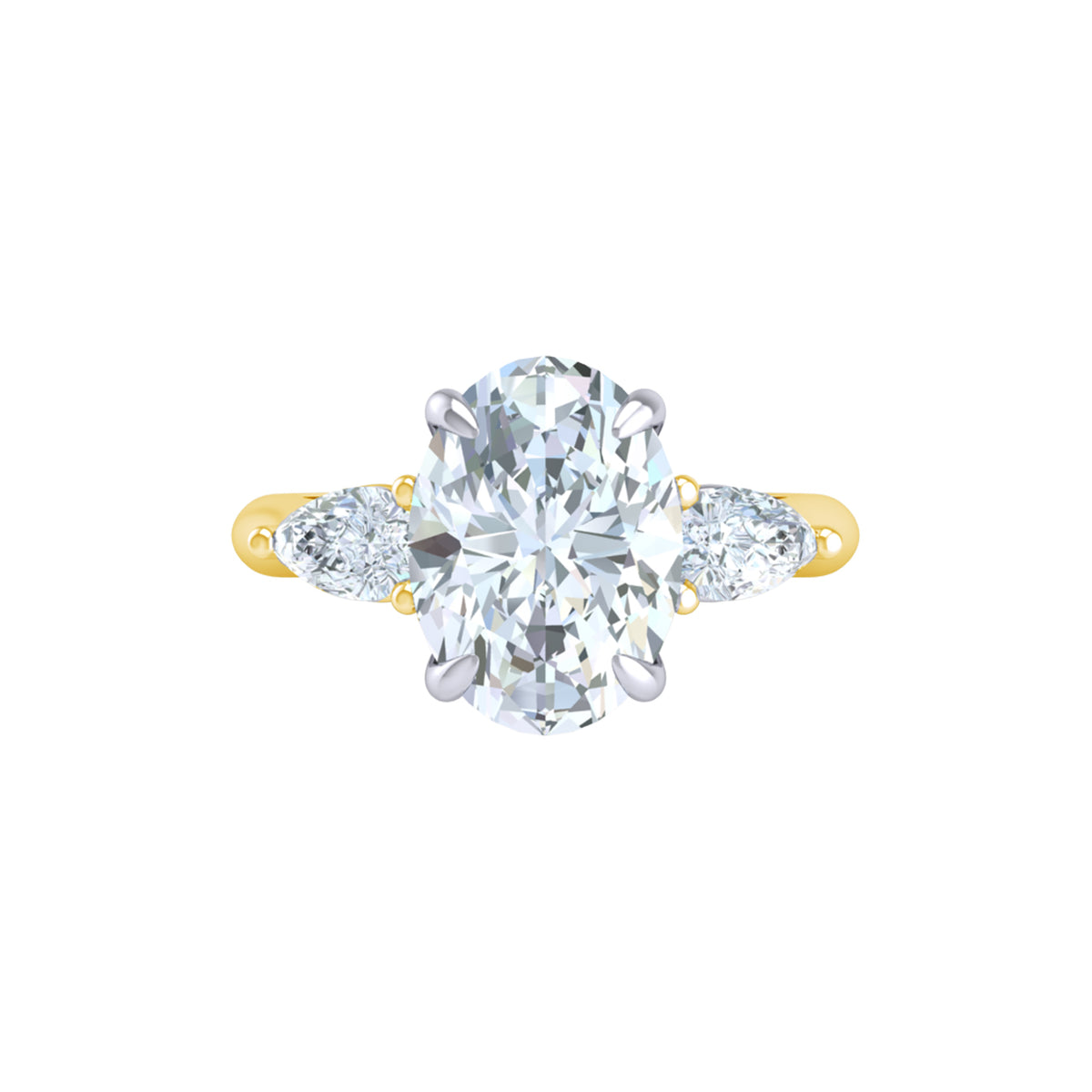 Ursa Oval Trilogy Engagement Ring