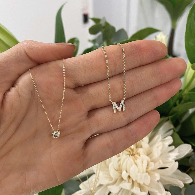 Custom Initial Diamond Necklace