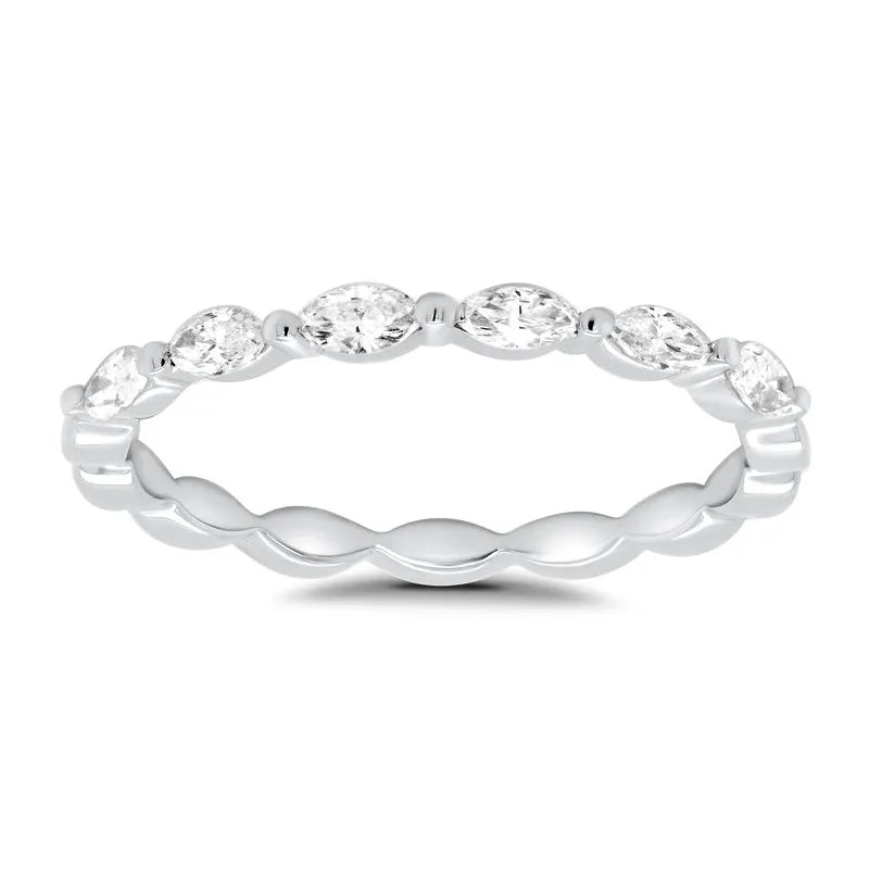 Marquise Bar Set Eternity Wedding Band