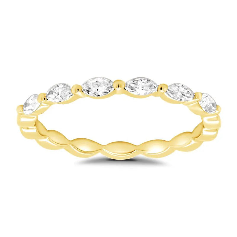 Marquise Bar Set Eternity Wedding Band