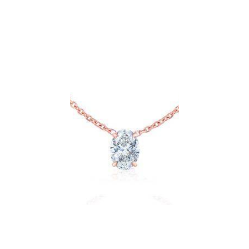 Rose gold floating diamond necklace hot sale