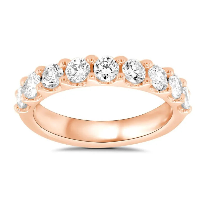 0.15ct Round Brilliant Cut Diamond Prong Set Wedding Ring
