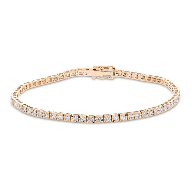 Illusion Diamond Tennis Bracelet