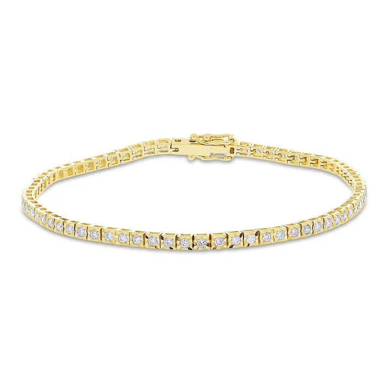 Illusion Diamond Tennis Bracelet