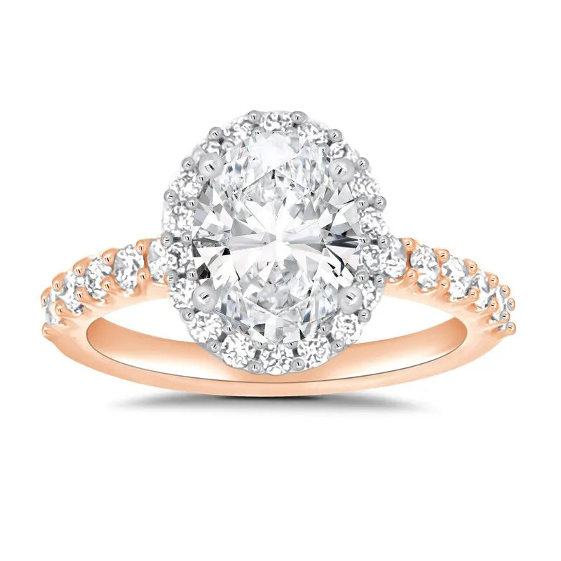 Oval Holly Halo Engagement Ring