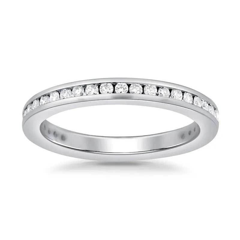 Channel Set Diamond Wedding Ring