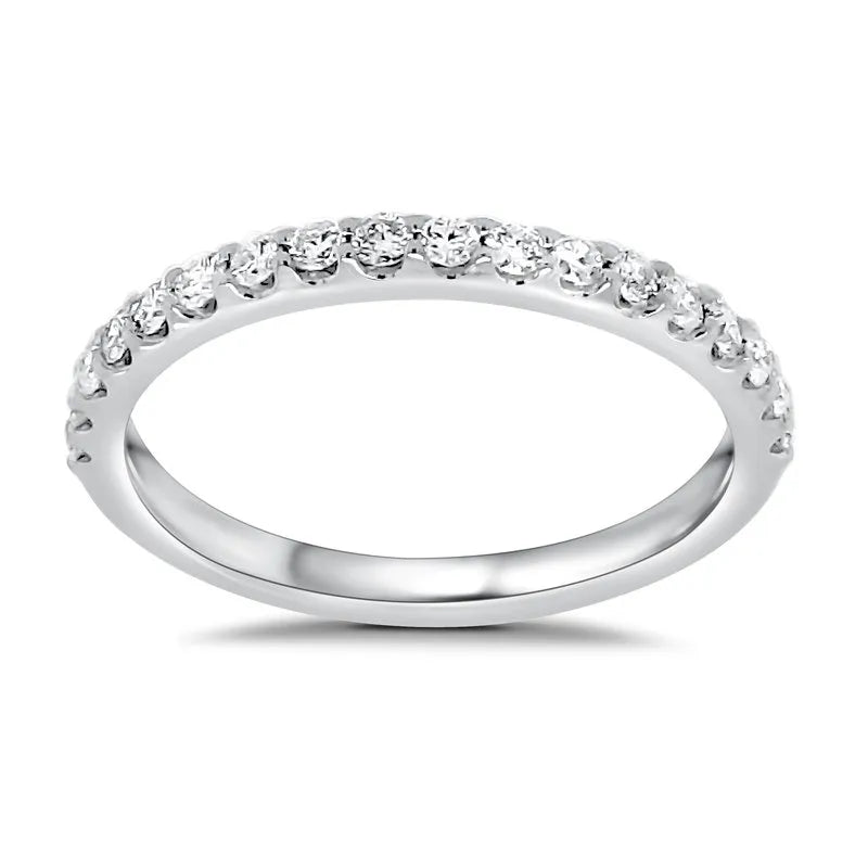 Prong set diamond wedding band store