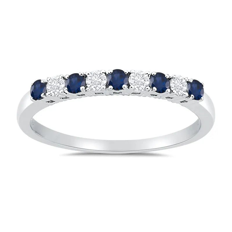 Diamond and Sapphire Wedding Ring