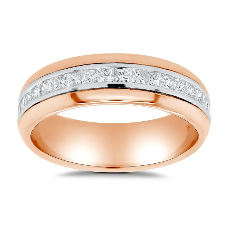 Channel Set Mens Diamond Wedding Ring