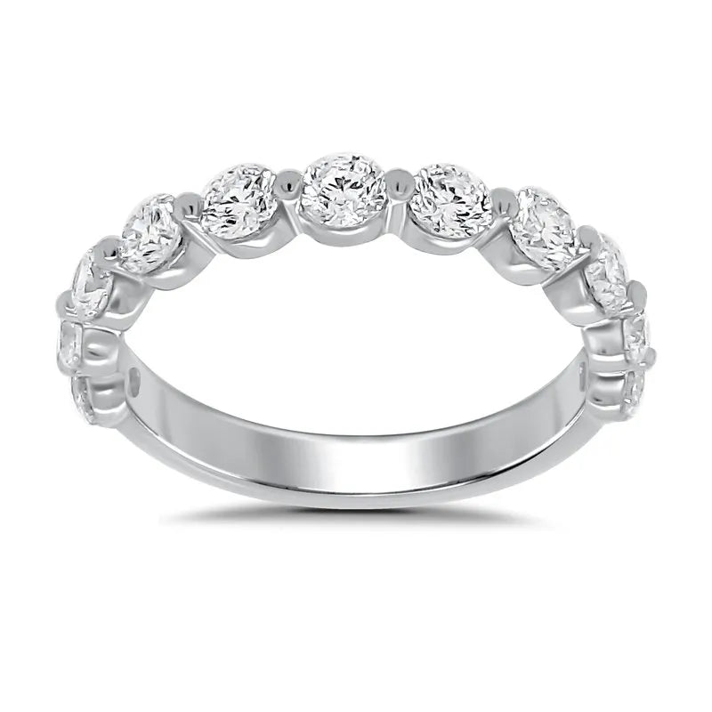0.10ct Round Brilliant Cut Diamond Bar Set Wedding Ring